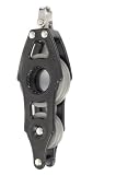 Nautos #92001-Organic line-FIDDLE SWIVEL WITH BECKET - 57 mm sheave diameter-Aluminum & composite for less friction and high resistance. Sailboat hardware