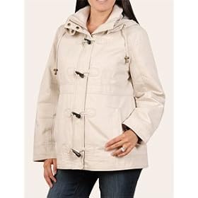 Motherhood Maternity: Toggle Closure Twill Maternity Coat
