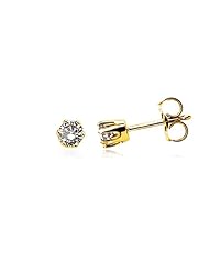 1/3 Carat Diamond Stud Earrings - 14 Karat White Gold