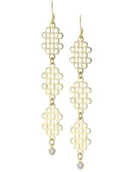 Lisa Stewart Triple Marque Drop Cubic Zirconia Earrings