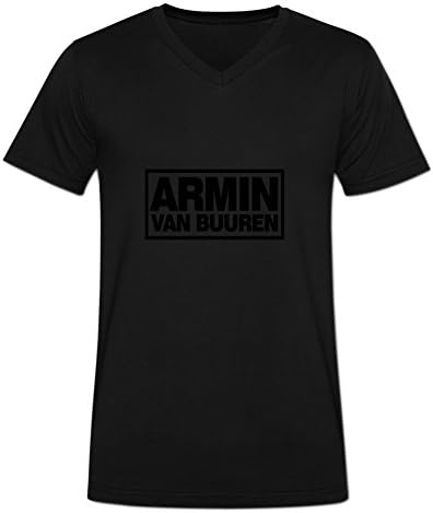 Keeky Men's V-neck Armin Van Buuren DJ T-shirt XXL Black