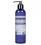 Dr. Bronner's & All-One Organic Lotion for Hands & Body, Peppermint, 8-Ounce Pump Bottle