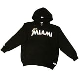 MLB Florida Miami Marlins New Logo Large Lg Black Blk Hoodie Sweater Sweatshirt