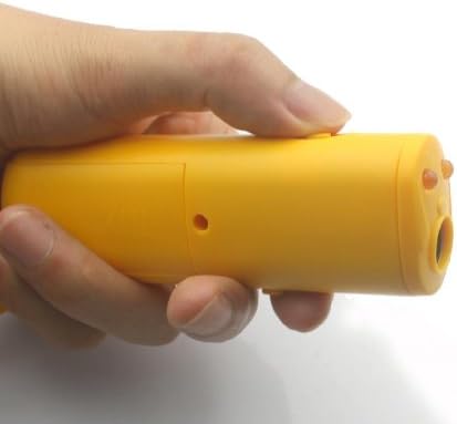 Enjoying life LED Flashlight Ultrasonic Dog Repeller Training Device - Yellow