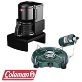 Coleman Coffee Maker with Propane Burner Combo, 7500 BTU Burner, Easy Pour Decanter