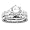 7mm CZ Wedding Set With 7mm CZ Stone - Size 6