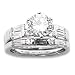 7mm CZ Wedding Set With 7mm CZ Stone