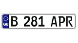 UK/Great Britain - Authentic 21" EEC European License Plate (Random)