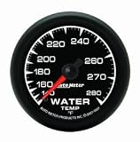 ES™ Mechanical Water Temperature Gauge 2 1/16 in. 140 - 280 Deg. F Incl. 6 ft. Tubing 0.5 in. NPT Adapter Fitting