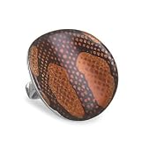 Sterling Silver Enamel Snake Skin Pattern Ring