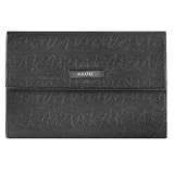 Krizia Black Signature Canvas and Leather Flap Wallet