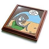 Sharks Favorite Book - Moby Dick - 8x8 Trivet With 6x6 Ceramic Tile