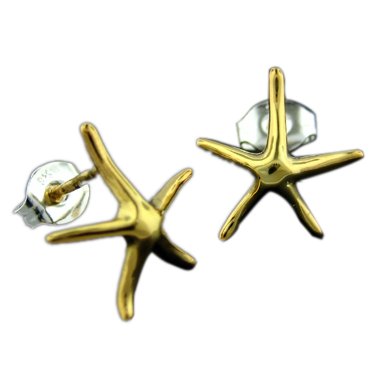 925 Silver Starfish Stud Earrings Hawaiian Jewelry