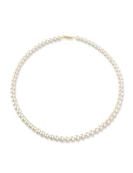 18k Gold, Freshwater Pearl Necklace, 6.0-5.5mm, "A" Quality