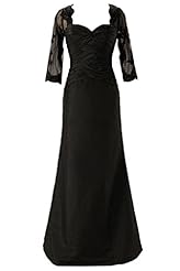 Taffeta/Tulle Lace Evening Dress/Mother-of-the-Bride Dress 