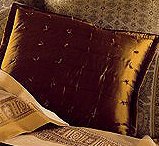 Anichini Silk Taffeta Shot Euro Pillow Sham - Chocolate