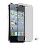 Fosmon Transparent Clear Screen Protector for iPhone 4S / 4G HD with Lint Cleaning Cloth - 3 Pack