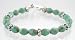 Jewelry : Sterling Silver Bali Beads & Turquoise Czechoslovakian Glass Bracelet, #9547