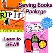 Sew Fast Sew Easy and Rip It! Sewing Book Package. Learn to sew with this book combo