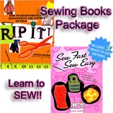 Sew Fast Sew Easy and Rip It! Sewing Book Package. Learn to sew with this book combo