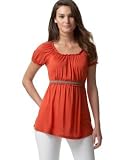 Apparel : Cha Cha Vente Scoop-Neck Jersey Top with Ribbon Belt
