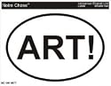 ART! Oval Bumper Sticker