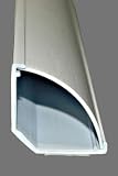 Large Corner Duct Cable Raceway - 5 Feet - White