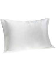 Home: Spasilk 100% Pure Silk Facial Beauty Pillowcase, Standard/Queen, White - Spasilk