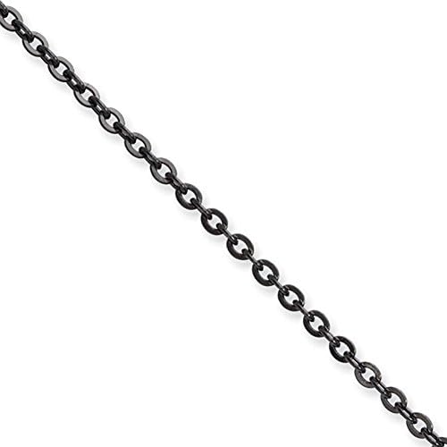 Stainless Steel Ion Plating Black-Plated Cable Chain, 24 inch x 2.3mm, Chains and Necklaces for Women