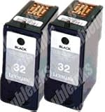 Double Pack Lexmark 32 (18C0032) Black Remanufactured
