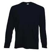 Fruit Of The Loom Mens Valueweight Crew Neck Long Sleeve T-Shirt
