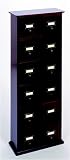 Leslie Dame Wood CD Storage Cabinet Librarian Style CD-144 Cherry