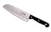 Gourmet 7-in Stainless Steel Granton Edge Santoku Knife - Full Tang Stamped