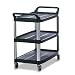 CART UTILITY OPEN BLACK, EA, 16-0074 RUBBERMAID COMMERCIAL SHELVING AND RACKS Image