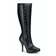 Womens Sexy 4 1/2 Inch High Heel Knee High Boot Button Accents