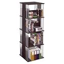 Atlantic 82635385 Typhoon 216 CD/144 DVD/BluRay/Games Wood/Wire Spinner with Silver Finished Steel Rods (Espresso)