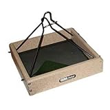Birds Choice Recycled 10 x 10 Hanging Tray Bird Feeder with Steel Rods