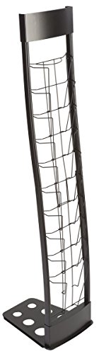 Literature Rack Features 10 Pockets for 8.5”w x 11”h Literature, Folding Design for Transportation, Included Carry Bag for Storage and Mobility – 55” High