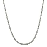 Gorgeous Solid Platinum 950 1mm Round Snake Chain 18 Inch