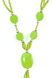 Ethno-Shop Bijou fantaisie Collier Delhi pâte-de-verre vert Image du produit