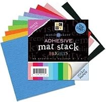 MatchMaker 6x6 Adhesive Back Cardstock Mat Stack: Brights