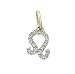 14k Real Gold Diamond Leo Pendant Charm 17115