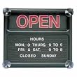 Quartet Open and Closed Sign, 14 x 12 Inches, Black (8130-1)