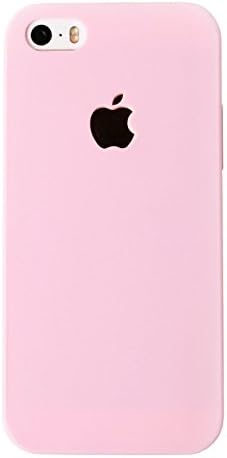 iPhone 5/5S Case, Simple &amp; Small® Pastel Tone Matte Flexible TPU Logo Cutout Case for Apple iPhone 5/5S (Pastel Geen) (pastel rose pink - iphone 5)