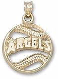 Los Angeles Angels MLB New Pierced Baseball Pendant (14kt)