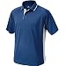 Mens Color Blocked Wicking Polo, Lake Blue