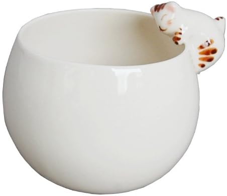 Cat with round cup outside tiger cat is stuck Hasami grilled KikuSachikama KIK-15