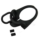 FSI Steel Black Ambidextrous Single Point Type Sling Attachment Receiver End Plate Adapter Replacement With Sliding Loop For Standard AR15 AR-15 M16 Rifle