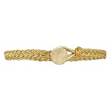 REBECCA LANKFORD- Braided Gold Leather Bracelet