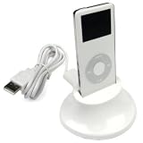 USB Hotsync & Charging Cradle with Audio Line Out + Rapid Home Travel Charger with Ic Chip for Apple Ipod Nano 1st Generation
